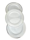 20 Pratos Refeição 26cm Prata Premium - Elegância Garantida
