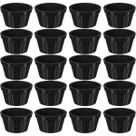 20 Ramequim Plástico 7,3cm Preto Canelado 90ml cada Molheira Pequena Uno Coza 20 Ramequim Plástico 7,3cm Preto Canelado 90ml cada Molheira Pequena Uno Coza