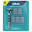 20 recargas masculinas Razor Blades Gillette Mach3