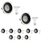 20 Spot Emb Red Recuo PAR20 + 1 Lâmpada LED 6W 3000K E27