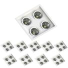 20 Spot Quadrado Quádruplo AR70 Branco Save Energy
