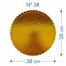 20 Suporte Base de Bolo Cake Board Laminado Dourado Nº38