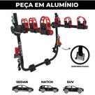 20 - Suporte para bike Transbike FIRE para 3 bicicletas Sedan Hatch MTB Speed