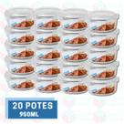 20 Tigela Redonda Bowl Hermética com Tampa 950ML Airfryer