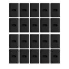 20 Tomadas Preta 2P+T 10A 250V com placa Habitat Black Fame