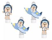 20 Tubetes 3d Personalizado Lembrancinha Ursinho Aviador