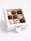 20 Un Caixa Para Presente Doces Trufas Visor 17x17x5 Branca