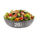 20 un Saladeira Redonda Melamine Plissé cinza 22cm 20 un Saladeira Redonda Melamine Plissé cinza 22cm