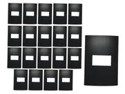20 unidades Placa 4x2 1 Posto Ebony Clean Margirius 14448 20 unidades Placa 4x2 1 Posto Ebony Clean Margirius 14448