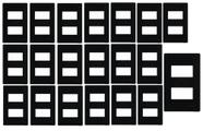 20 unidades Placa 4x2 2 Postos Ebony Clean Margirius 14450 20 unidades Placa 4x2 2 Postos Ebony Clean Margirius 14450
