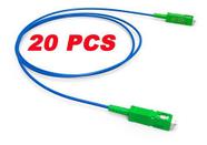 20 X Cordão Óptico Patch Homologado Sc/apc X Sc/apc 2 M 3mm