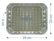 200 Bandeja De Alumínio Marmitex 2000ml com Tampa