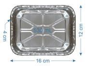 200 Bandeja De Alumínio Marmitex 530ml com Tampa
