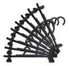 200 Cabides Plástico Preto Modelo Saia Calça + Presilhas 10 mm - 33 cm 200 Cabides Plástico Preto Modelo Saia Calça + Presilhas 10 mm - 33 cm