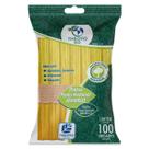 200 Palito Picolé Sorvete Ponta Redonda Theoto - Amarelo