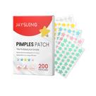 200 Pcs Star Pimple Patch Adesivos De acne Em Forma De Estrela , Cinco Cores , Tamanhos Diferentes , Adequados Para Vári