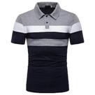 2024 cross border verão manga curta camiseta masculina na moda cor bloqueada camiseta polo masculino