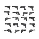 20PCS Mini Blocos De Construção De Armas Militares, Figuras De Ação De Soldados Da Segunda Guerra
