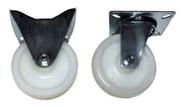 (20pçs) Rodizio Placa Roda 4pol. Nylon (10 Girat. + 10 Fixo)