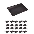 20un Petisqueira travessa Retangular Servir 24cm Preto