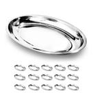 20un Travessa funda oval Inox 24cm Petiscos bar restaurante