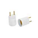 20x Bocal com Pino Soquete com Pino Macho Branco E27 FERTAK 8218
