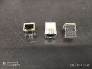 20x Conector Rj45 Blindado Com Led Femea 90 Trje160genl