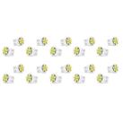 20X Lâmpada Automotiva T10 Cabeça Reta 8led 12v Super Branca
