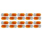 20X Lâmpada Filamento Esmagada T10 12V 3W W2.1x9.5D Laranja