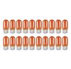 20X Lampada Pisca Lateral Vidro 12vW5W W2.1X9.5D T10 Laranja