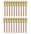 20x Válvulas Serviço Schrader 1/4 50mm Cobre Refrigeração