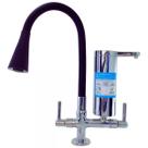 2141 C80 Torneira Gourmet Preta Bica Móvel Para Pia / Bancada de Cozinha