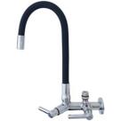 2163 C80 Torneira Bica Móvel Gourmet de Parede Cozinha Tubo Preto Flexível Para Filtros 1/4 ou Lava Louças Roupas 3/4