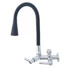 2163 C80 Torneira Gourmet Bica Móvel Parede Cozinha Tubo Cone Preto Flexível Saída Filtros 1/4 Máq Lava Louças e Roupas 3/4