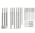 21x kit Brocas Sds Plus 21 Peças Ponteira Talhadeira Completo
