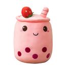 23cm Pearl Milk Tea Plush Toy Boneca Boneca de Morango Boneca de Cura Criativa