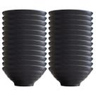 24 Bowl Oriental 1000ml Tigela Redonda em Melamina Preto 1L