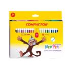 24 Canetinhas Hidrográficas Compactor Neo Pen Gigante para colorir