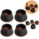 24 Capas Silicone Antiderrapante Pés Cadeira Proteção Piso