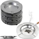 24 Cinzeiros Redondo 12cm Metal Kit Atacado Bar Restaurante