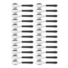 24 Colher De Mesa Inox Tramontina Leme Preto