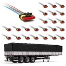 24 Conector Chicote Lanterna LED Lateral Carreta 5 vias