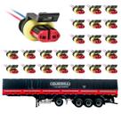 24 Conector Chicote Lanterna LED Lateral Guerra 2 vias