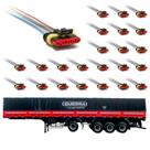 24 Conector Chicote Lanterna LED Lateral Guerra 5 vias