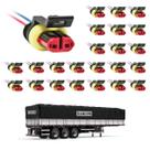24 Conector Chicote Lanterna LED Lateral Randon 2 vias 24 Conector Chicote Lanterna LED Lateral Randon 2 vias