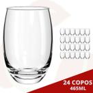 24 Copo de Vidro Aruba Redondo 465ML Suco Água Drinks Nadir