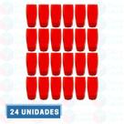 24 Copo de Vidro Florence 370ML Vermelho Mesa Posta Suco Água
