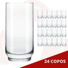 24 Copo de Vidro Lights Transparente 300ML Nadir Long Drink