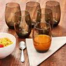 24 Copos de Vidro 12Cinza 12Vermelho Drinks Eventos Bar