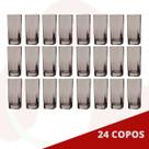 24 Copos Quadrado Vidro Cinza Bali Mesa Posta Suco 320ml 24 Copos Quadrado Vidro Cinza Bali Mesa Posta Suco 320ml